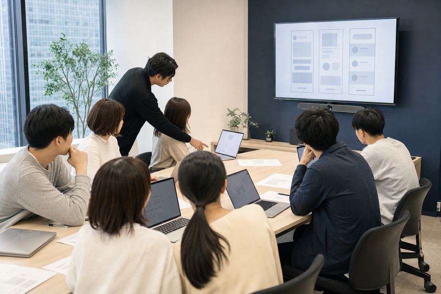 オフライン受講は新宿オフィス（西新宿7-13-5 SAビル5階）。オンラインのみでの受講もできます