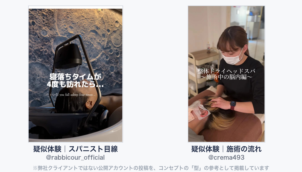 参考動画(弊社クライアントではない公開アカウントの投稿)