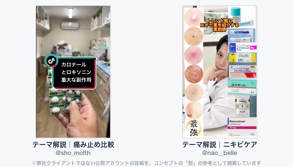 参考動画(弊社クライアントではない公開アカウントの投稿)