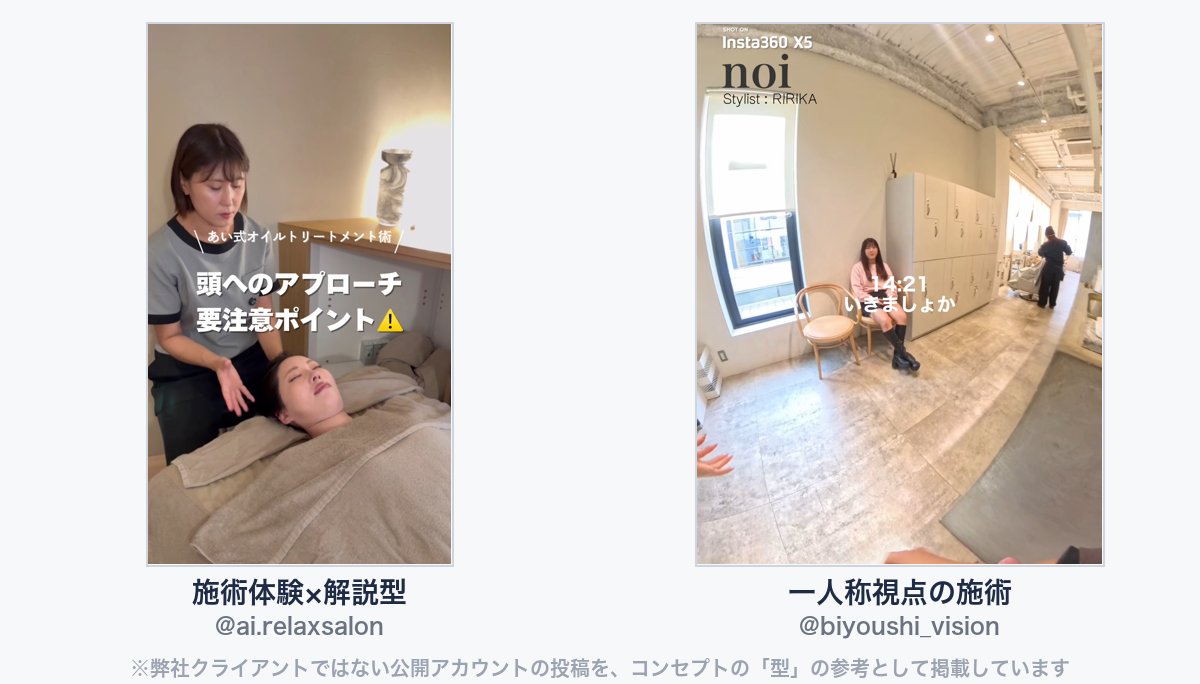 参考動画(弊社クライアントではない公開アカウントの投稿)