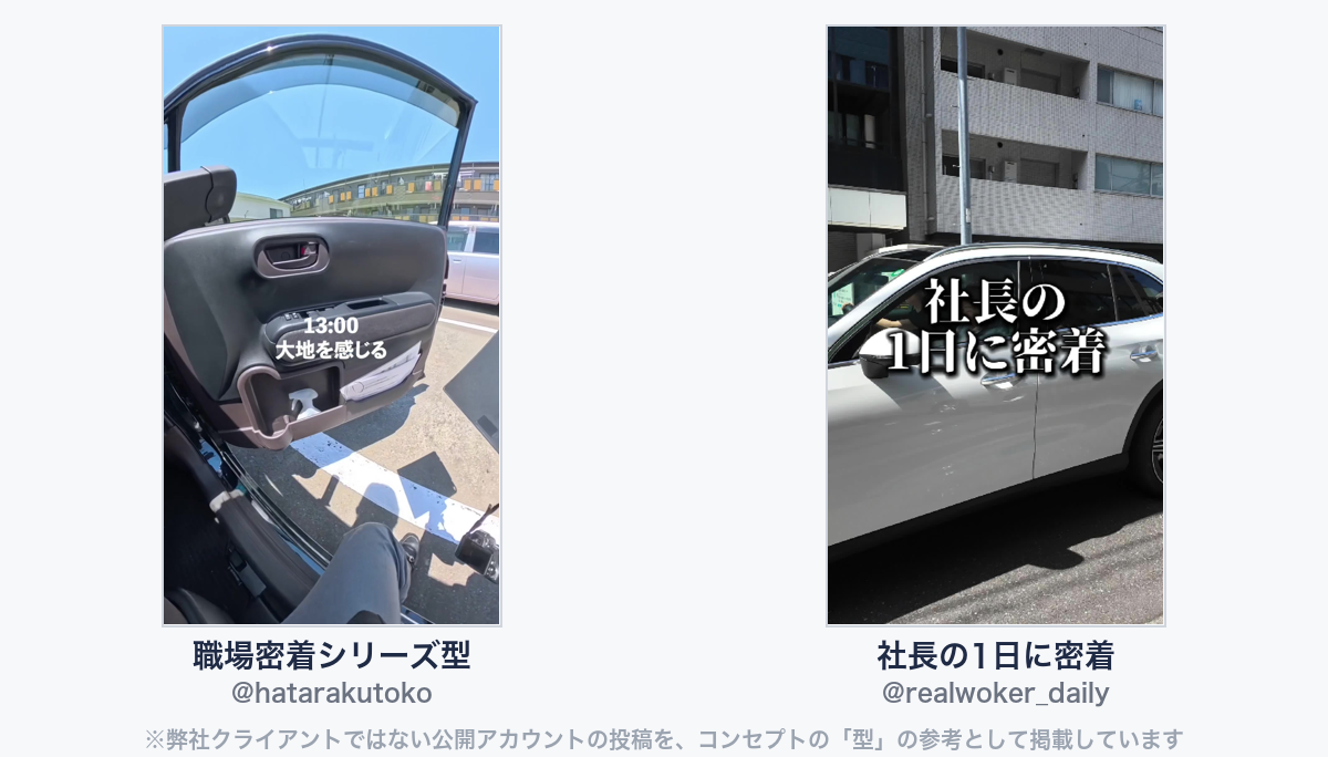 参考動画（弊社クライアントではない公開アカウントの投稿）