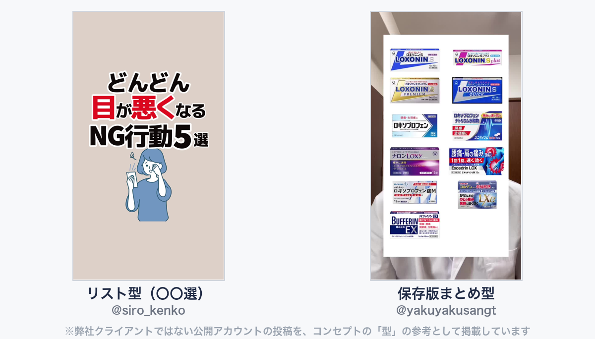 参考動画（弊社クライアントではない公開アカウントの投稿）