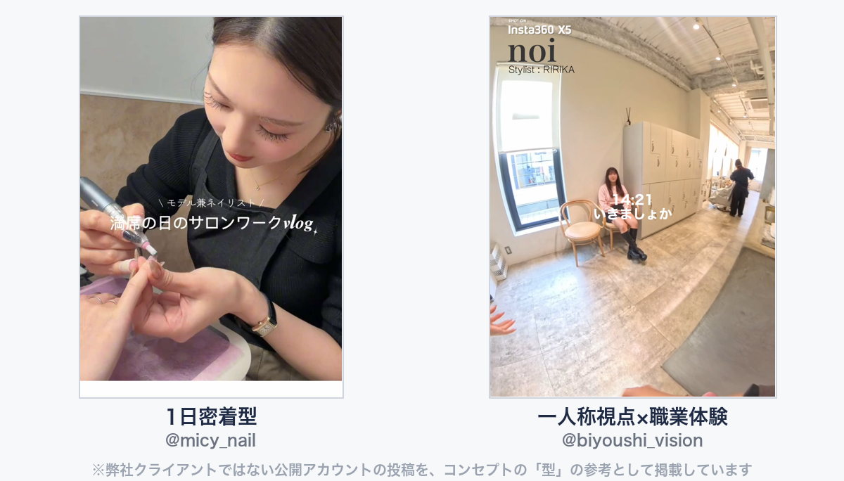 参考動画(弊社クライアントではない公開アカウントの投稿)