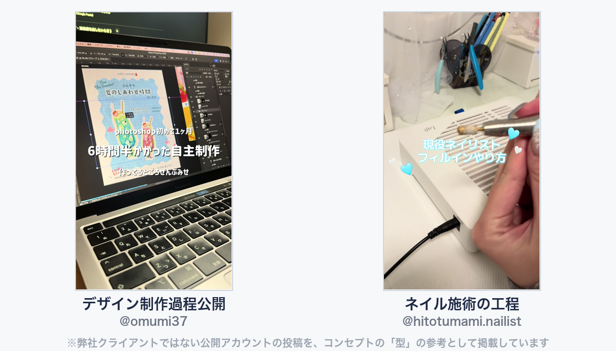 参考動画(弊社クライアントではない公開アカウントの投稿)