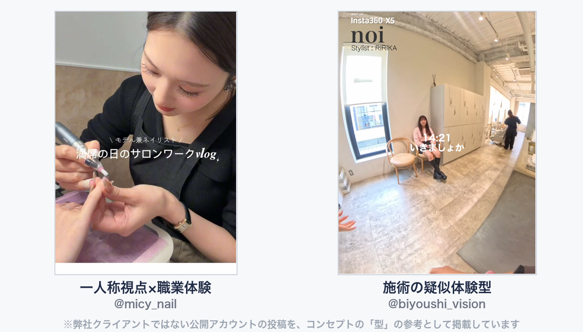 参考動画（弊社クライアントではない公開アカウントの投稿）