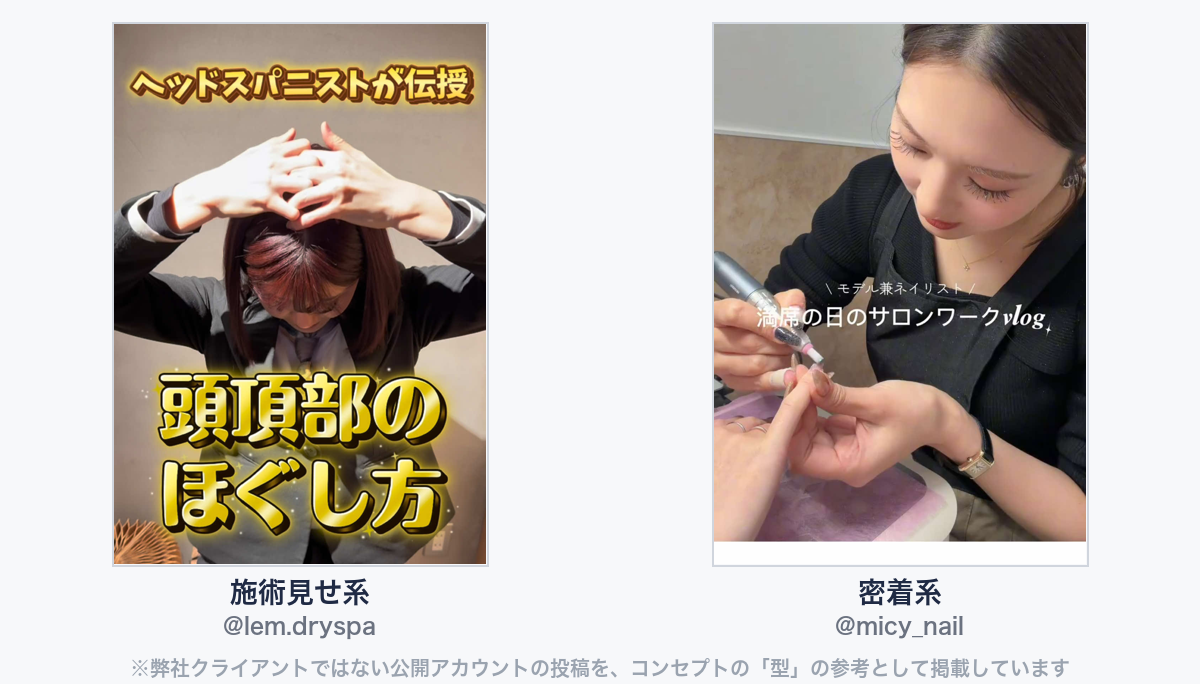 参考動画(弊社クライアントではない公開アカウントの投稿)